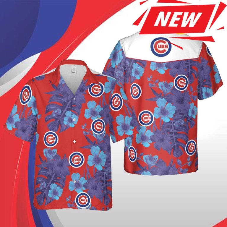Chicago Cubs Mlb Chicago Illinois Hawaii Floral Baseball Short Sleeve Casual Hawaiian Shirt