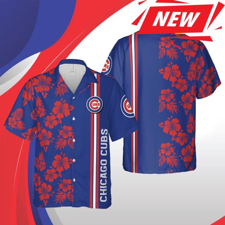 Chicago Cubs Mlb Chicago Illinois Hawaii Floral Baseball Team Short Sleeve Casual Hawaiian Shirt