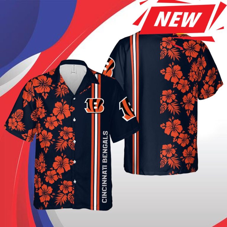 Cincinnati Bengals Hawaii Floral Aloha Casual Short Sleeve Fashion