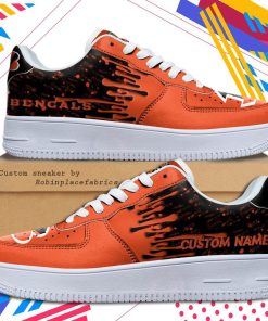Cincinnati Bengals NFL Dripping Color Pattern Sneaker, Streetwear Shoes