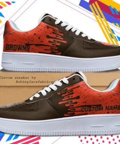 Cleveland Browns NFL Dripping Color Pattern Sneaker, Streetwear Shoes