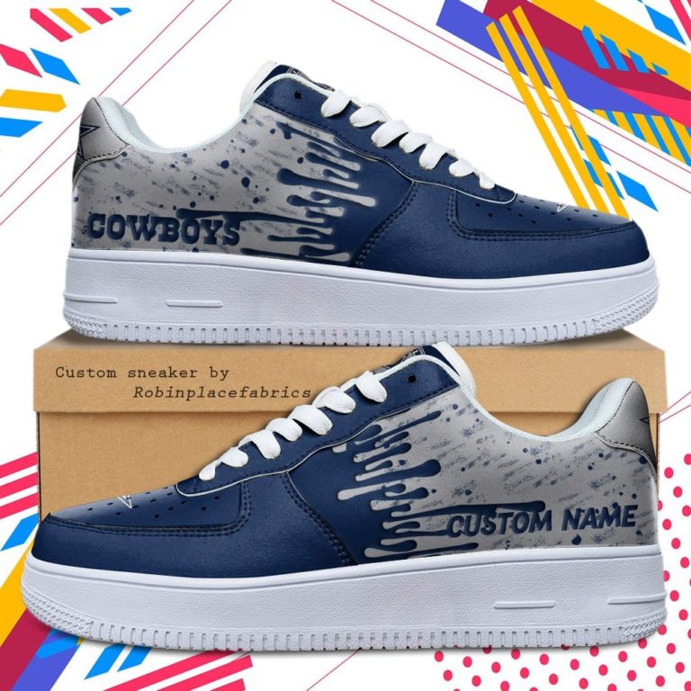 Dallas Cowboys NFL Dripping Color Pattern Sneaker, Streetwear Shoes