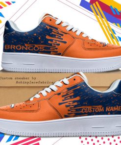 Denver Broncos NFL Dripping Color Pattern Personalized Sneaker, Streetwear Shoes