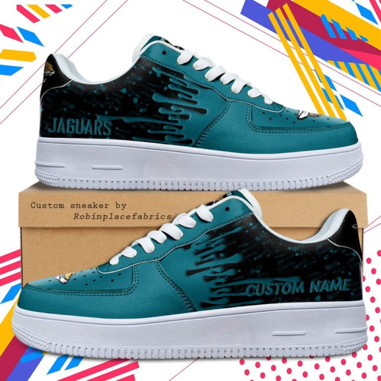 Jacksonville Jaguars NFL Dripping Color Pattern Sneaker, Streetwear Shoes
