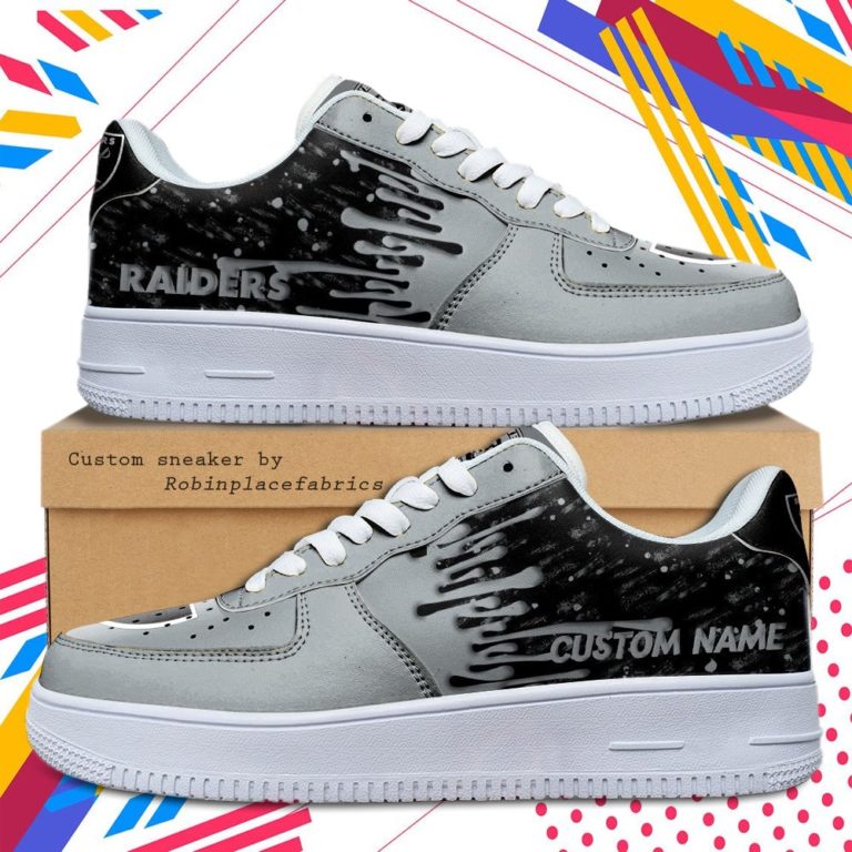 Las Vegas Raiders NFL Dripping Color Pattern Sneaker, Streetwear Shoes
