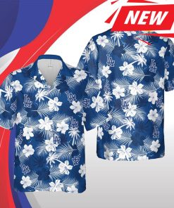 Los Angeles Dodgers Mlb Los  Angeles Hawaii Floral Baseball Short Sleeve Casual Hawaiian Shirt