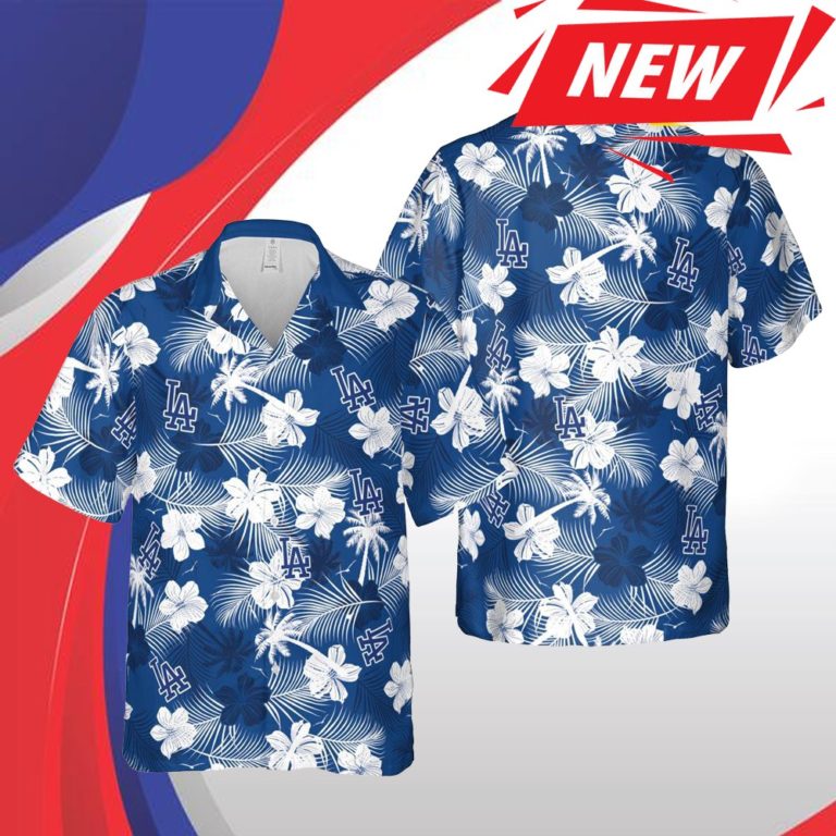 Los Angeles Dodgers Mlb Los  Angeles Hawaii Floral Baseball Short Sleeve Casual Hawaiian Shirt