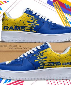Los Angeles Rams NFL Dripping Color Pattern Sneaker, Streetwear Shoes