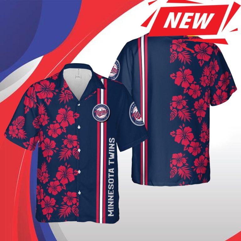 Minnesota Twins Mlb Minneapolis Minnesota Hawaii Floral Baseball Team Casual Hawaiian Shirt