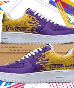 Minnesota Vikings NFL Dripping Color Pattern Personalized Sneaker, Streetwear Shoes