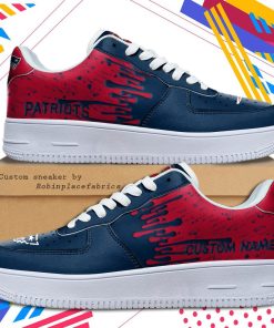 New England Patriots NFL Dripping Color Pattern Personalized Sneaker, Streetwear Shoes
