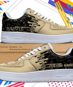 New Orleans Saints NFL Dripping Color Pattern Sneaker, Streetwear Shoes