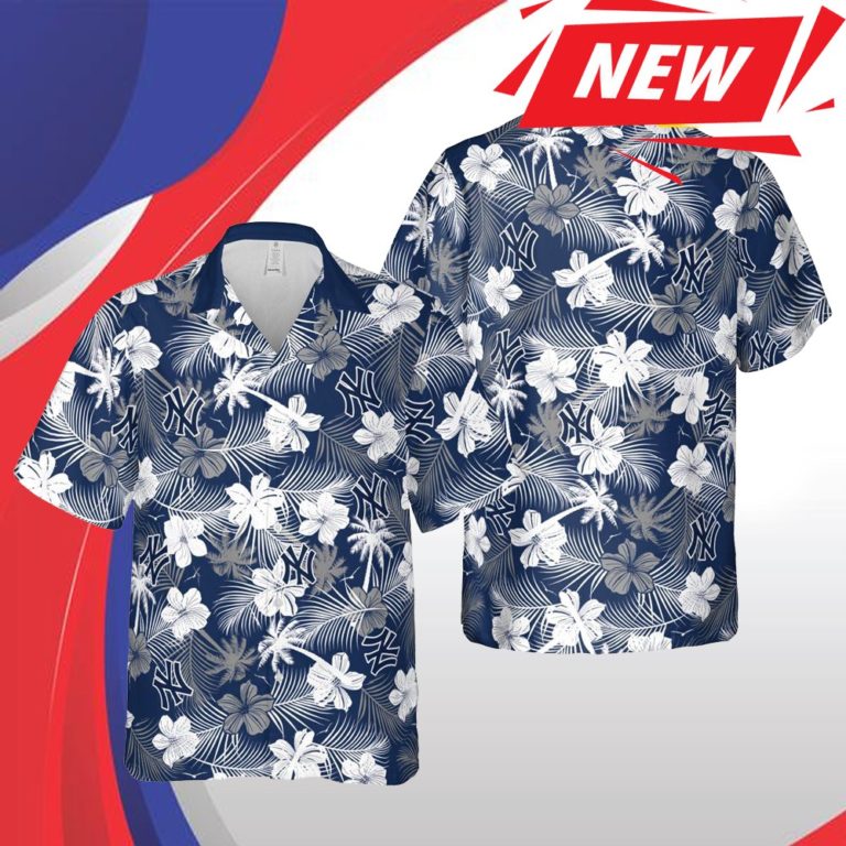 New York Yankees Mlb Hawaii Floral Baseball Short Sleeve Casual Hawaiian Shirt
