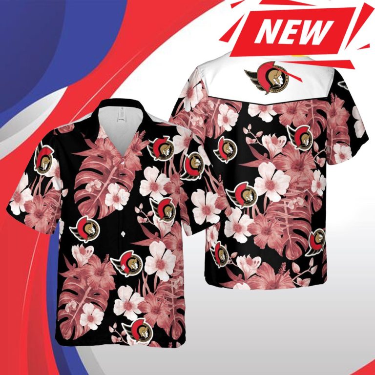 Ottawa Senators Nhl Ottawa Hawaii Floral Ice Hockey Casual Hawaiian Shirt