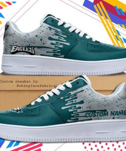 Philadelphia Eagles NFL Dripping Color Pattern Sneaker, Streetwear Shoes