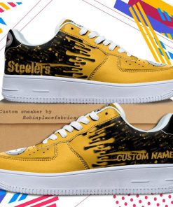 Pittsburgh Steelers NFL Dripping Color Pattern Personalized Sneaker, Streetwear Shoes