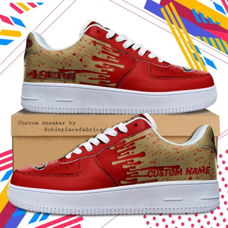 San Francisco 49ers NFL Dripping Color Pattern Personalized Sneaker, Streetwear Shoes