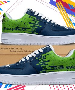 Seattle Seahawks NFL Dripping Color Pattern Sneaker, Streetwear Shoes