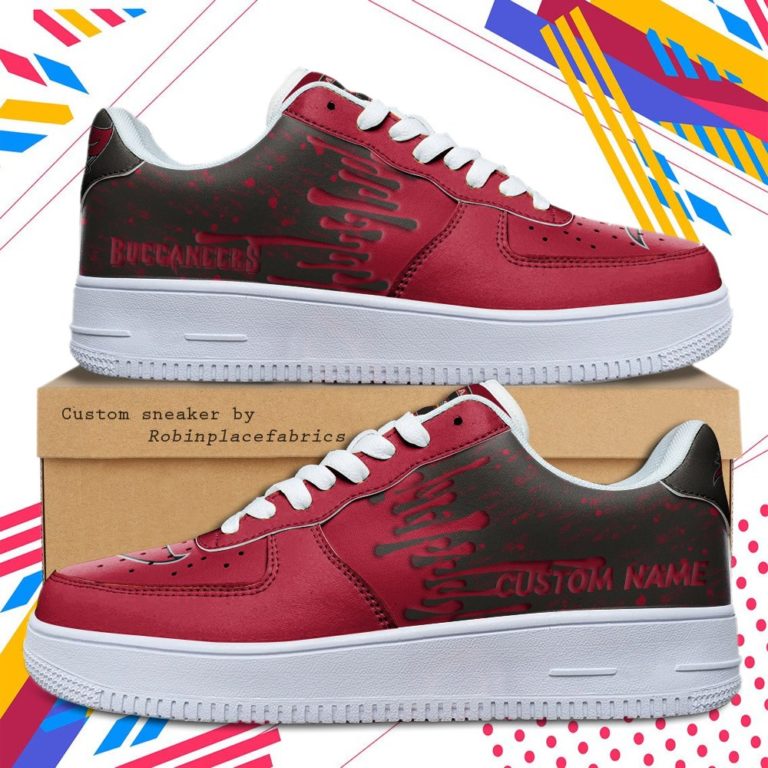 Tampa Bay Buccaneers NFL Dripping Color Pattern Personalized Sneaker, Streetwear Shoes