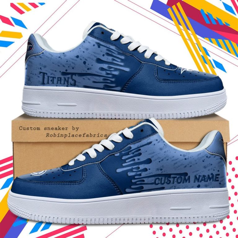 Tennessee Titans NFL Dripping Color Pattern Sneaker, Streetwear Shoes