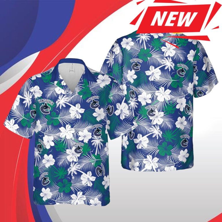 Vancouver Canucks Nhl Vancouver Hawaii Floral Ice Hockey Casual Hawaiian Shirt