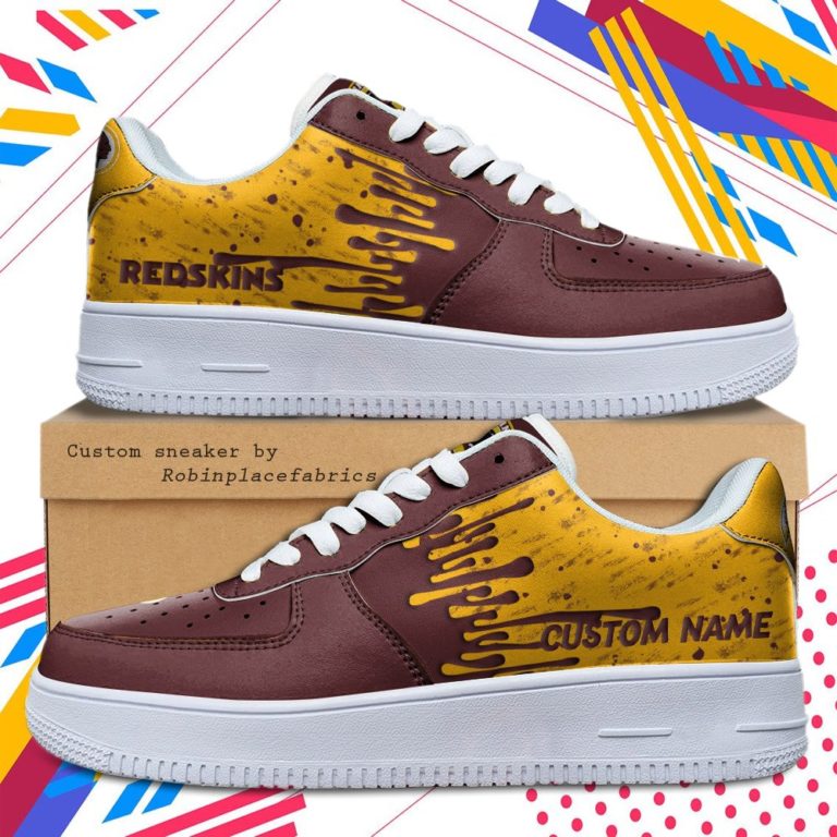 Washington Redskins NFL Dripping Color Pattern Sneaker, Streetwear Shoes