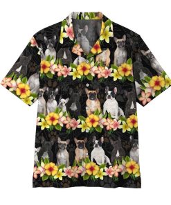 3D French Bulldog 3D Print Hawaiian Shirt