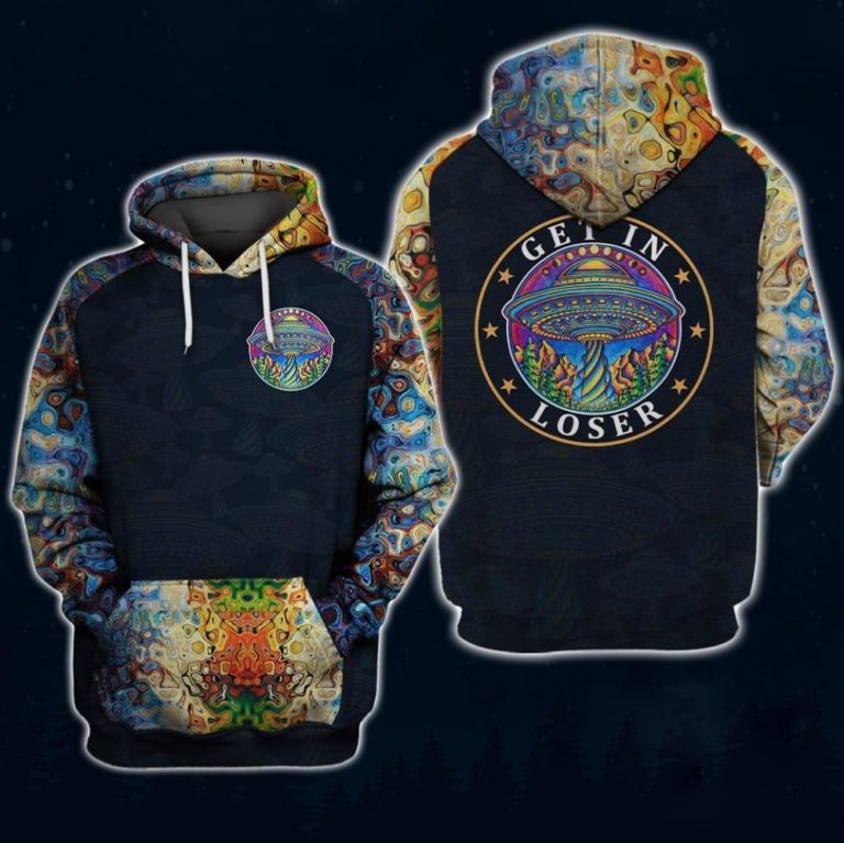 3D All Over Printed Camping Get In Loser Colorful Hoodie Shirt