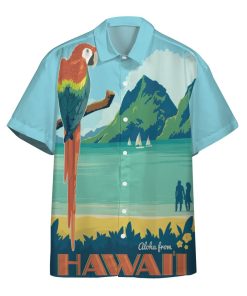 3D Aloha From Hawaii Custom Short Sleeve Button Down Hawaiian Shirt