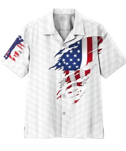 3D American Golf Short Sleeve Button Down Hawaiian Shirt 3D American Golf Short Sleeve Button Down Hawaiian Shirt