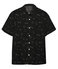 3D Asteroid Gameplay Short Sleeve Button Down Hawaiian Shirt