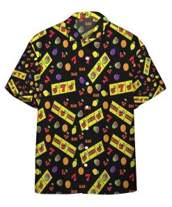 3D Casino Lucky Slots Custom Short Sleeve Button Down Hawaiian Shirt