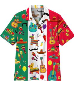 3D Cinco De Mayo Short Sleeve Button Down Hawaiian Shirt