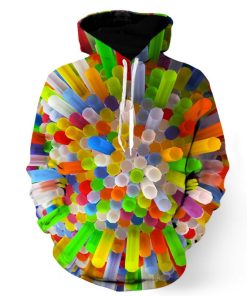 3D Colorful Straw Hoodie