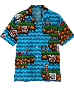 3D Contra Short Sleeve Button Down Hawaiian Shirt
