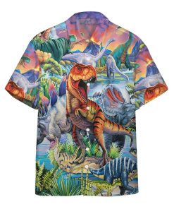 3D Dinosaur World Hawaiian Custom Short Sleeve Shirts