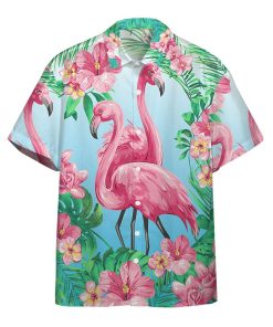 3D Flamingo Hawaii Custom Short Sleeve Shirts