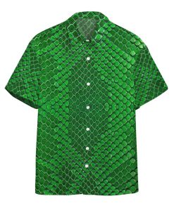 3D Green Snake Beach Tropical Hawaiian Shirt