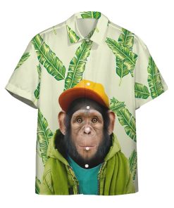 3D Hawaiian Common Chimpanzee Custom Short Sleeve Shirt