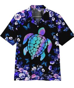 3D Holographic Turtle Beach Tropical Hawaiian Shirt