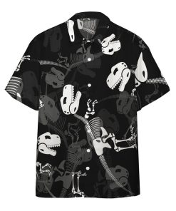 3D Jurassic Dinosaur Bones Custom Beach Tropical Hawaiian Shirt