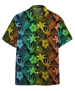 3D Light Colorful Tropical Hawaiian Custom Short Sleeve Shirt