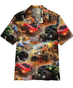3D Monster Truck Beach Tropical Hawaiian Shirt