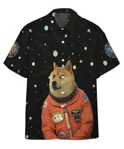 3D Nasa Doge Astronaut Custom Beach Tropical Hawaiian Shirt