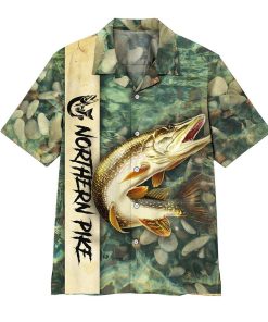 3D Northern Pike Fishing Beach Tropical Hawaiian Shirt