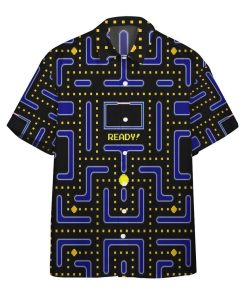 3D Pacman Gameplay Beach Tropical Hawaiian Shirt