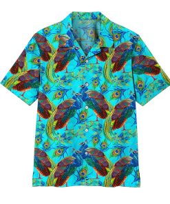3D Peacock Beach Tropical Hawaiian Shirt