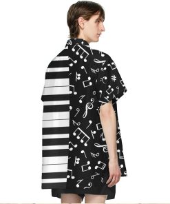 3D Piano And Music Note Beach Tropical Hawaiian Shirt