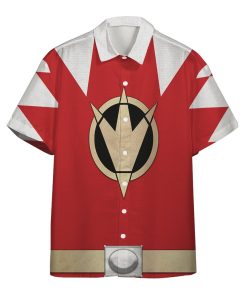 3D Power Ranger Red Dino Thunder Beach Tropical Hawaiian Shirt