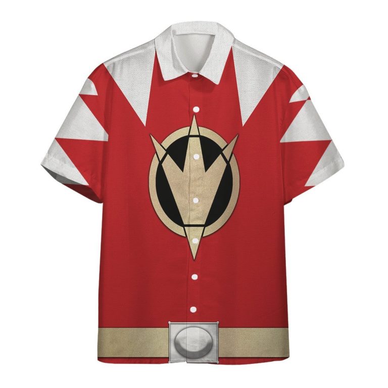 3D Power Ranger Red Dino Thunder Beach Tropical Hawaiian Shirt